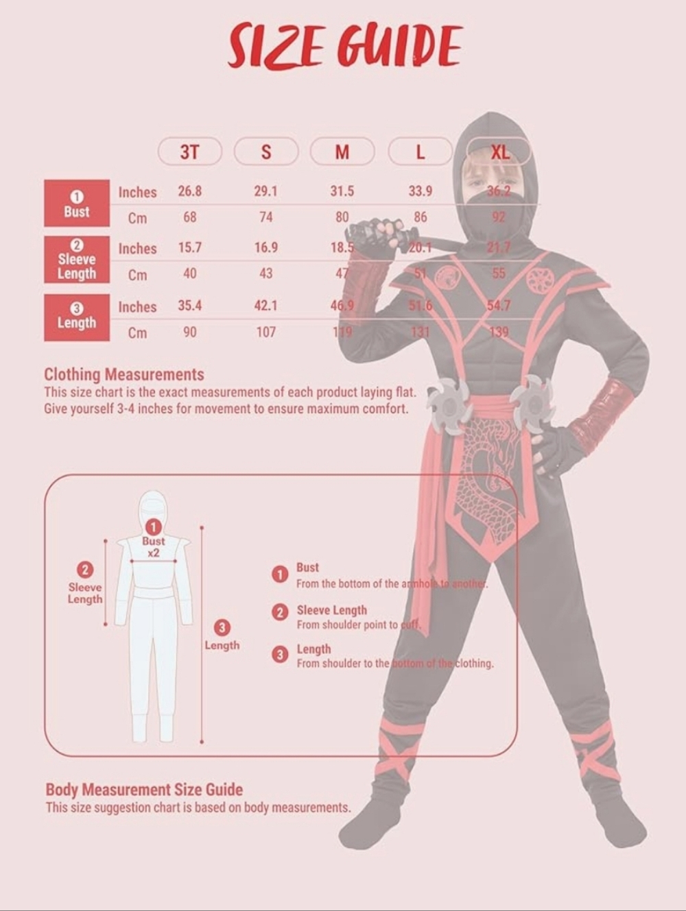 Spooktacular Creations Ninja Kids Costume 10 Pc New - Picture 9 of 9